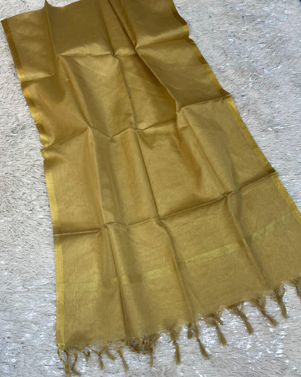 Tissue organza dupatta | Gold dupatta - Kurti Connection USA