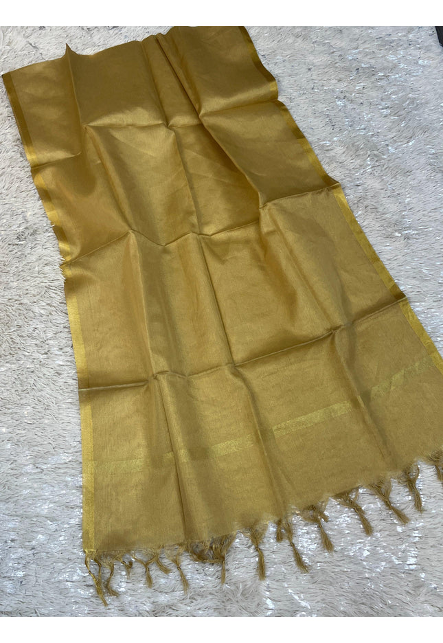 Tissue organza dupatta | Gold dupatta - Kurti Connection USA