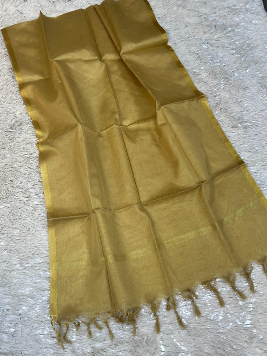 Tissue organza dupatta | Gold dupatta