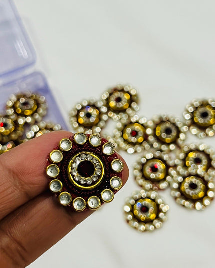 Kundan patches for dresses, sewing supplies , decorative patches - Kurti Connection USA
