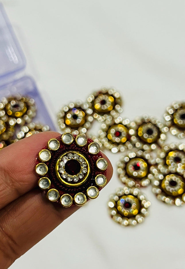 Kundan patches for dresses, sewing supplies , decorative patches - Kurti Connection USA