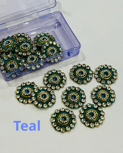 Kundan patches, decorative fabric patches - Kurti Connection USA