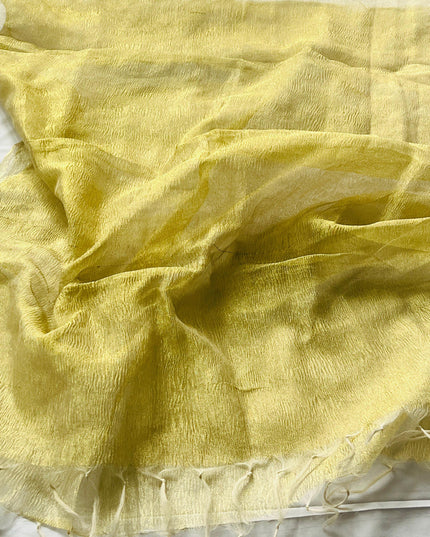 Pure tissue golden dupatta - Kurti Connection USA