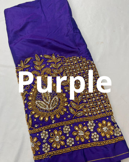 Maggam work blouse pieces - Kurti Connection USA