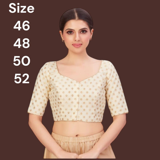 Off white blouse with gold butti