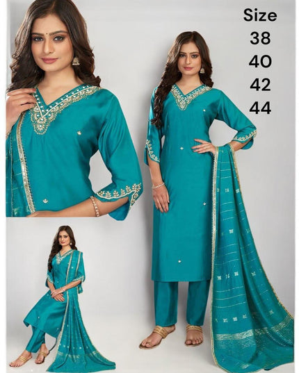 Modal Silk salwar kameez set - Kurti Connection USA