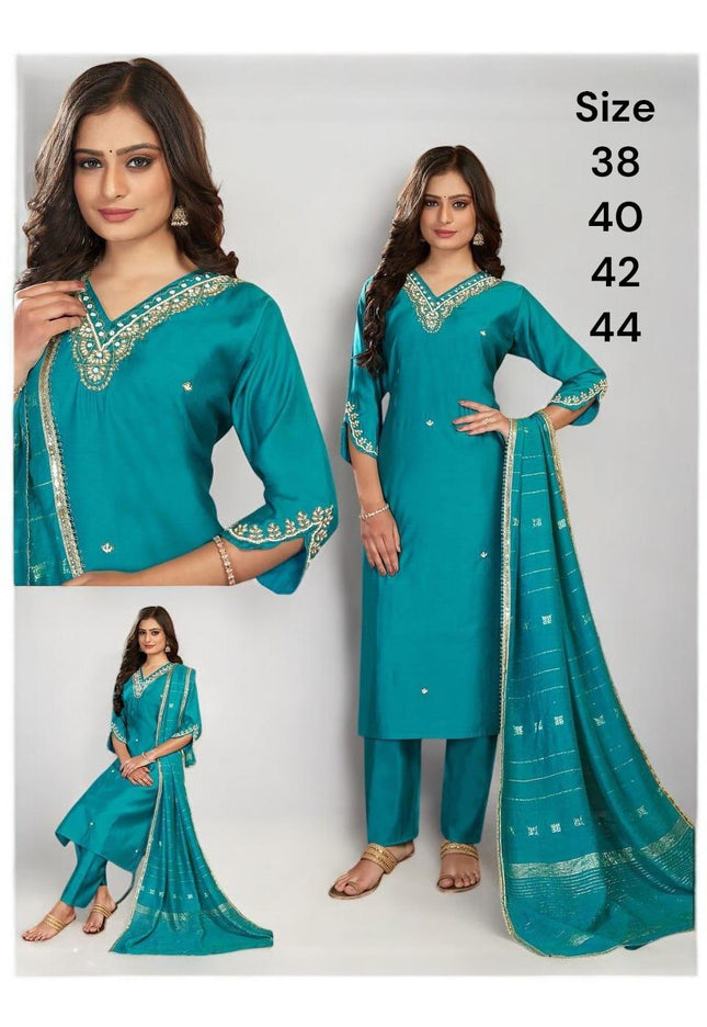 Modal Silk salwar kameez set - Kurti Connection USA
