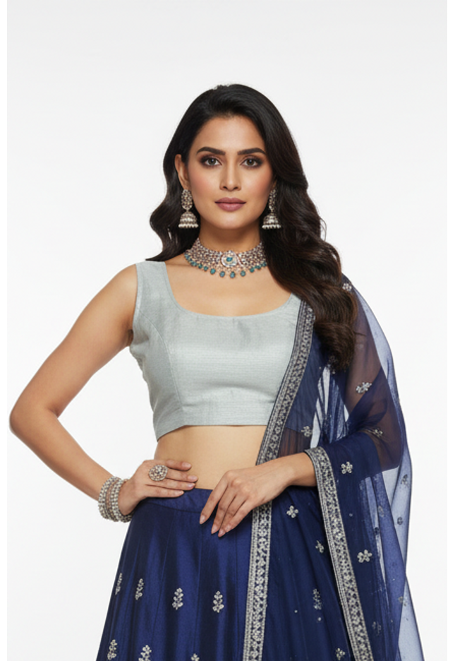 Light grey / silver grey blouse