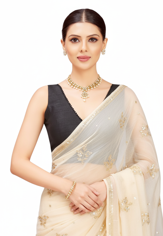 Black sleeveless blouse