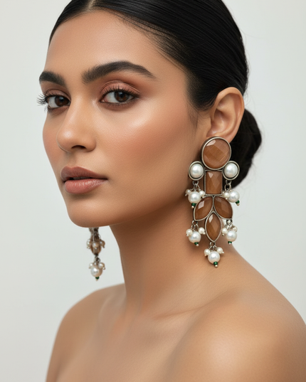 Oxidized earrings | Indian jewelry