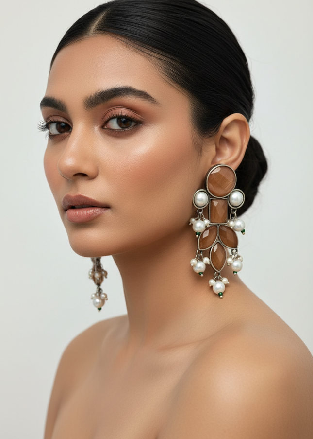 Oxidized earrings | Indian jewelry