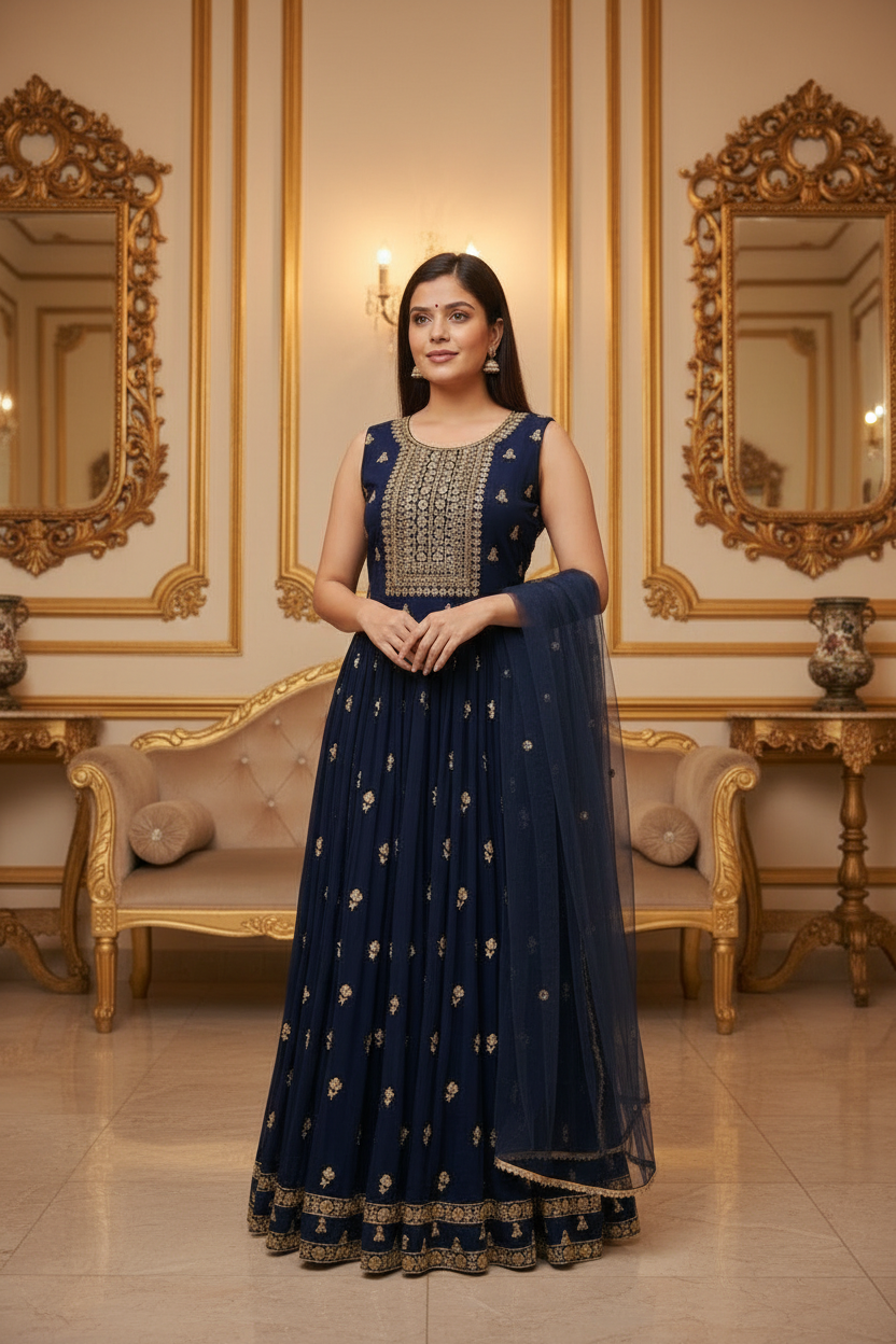 Party wear long kurti by Kurti Connection USA