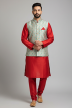 Men’s kurta set with jacket by Kurti Connection USA