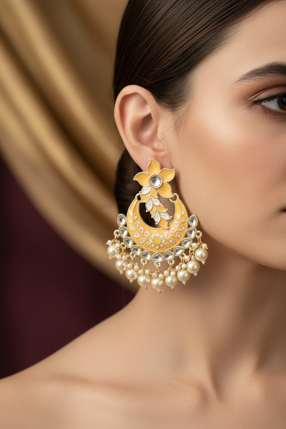 Chandbali earrings by Kurti Connection USA