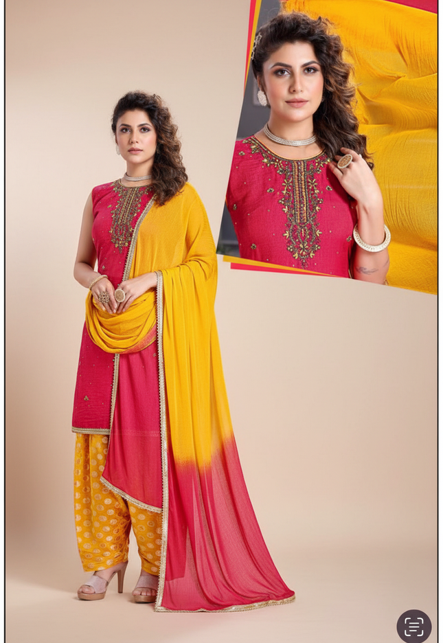 Silk salwar suit