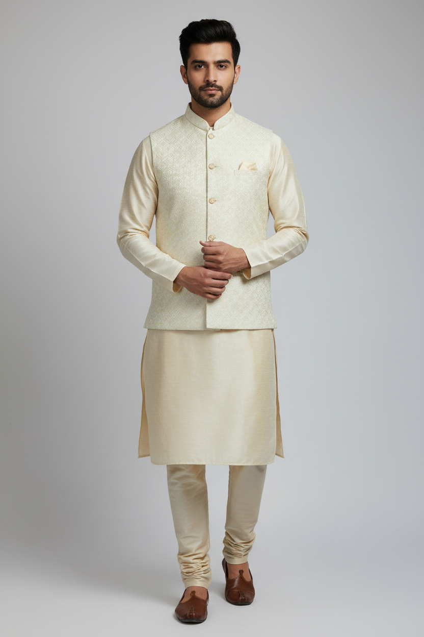 Half jacket for Men / men’s kurta by Kurti Connection USA