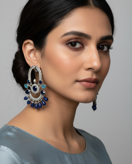 Silver look alike earrings