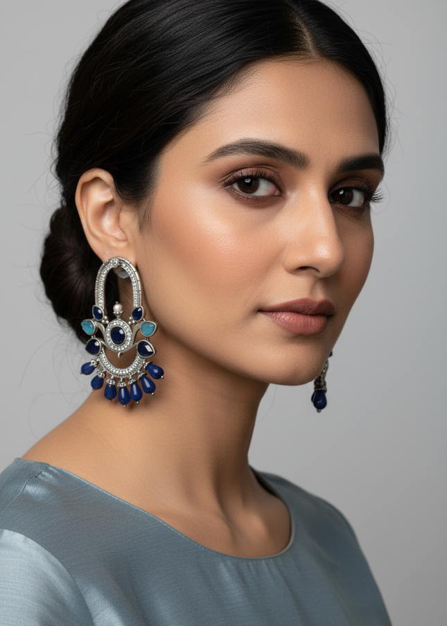 Silver look alike earrings