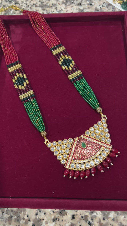 Long haar | Kundan necklace