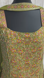 Sharara suit : chiffon silk sharara set