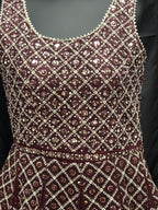 Party wear long gown : Indo western gowns for weddings and reception