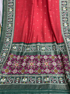 Red-green Dola silk saree