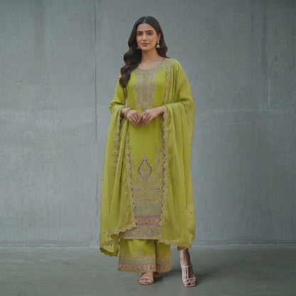 Rashmi | chinon silk party wear suits | Sharara