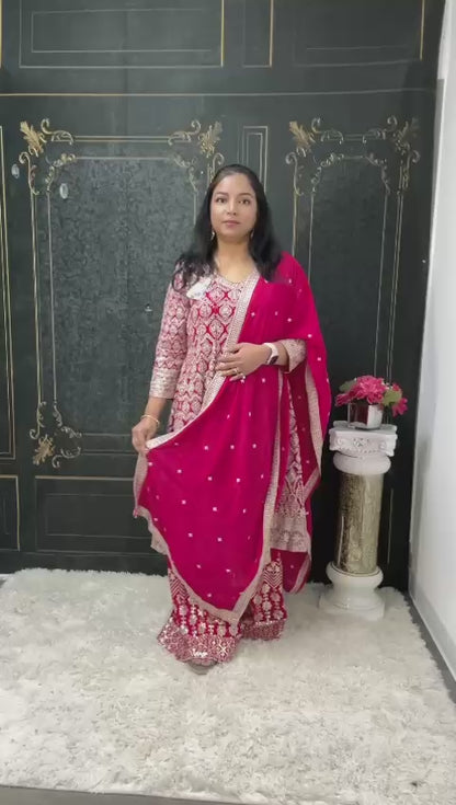 Heavy party wear sharara set