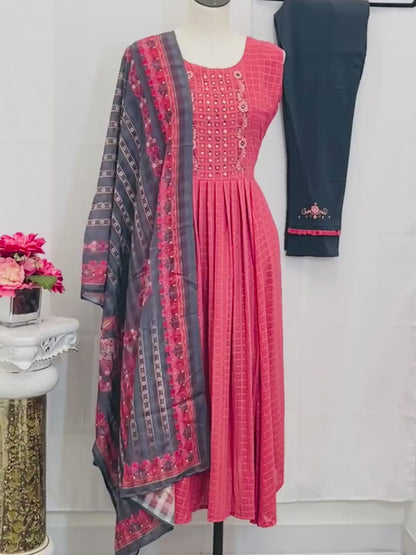 Pure Chiffon kurti set | salwar suit