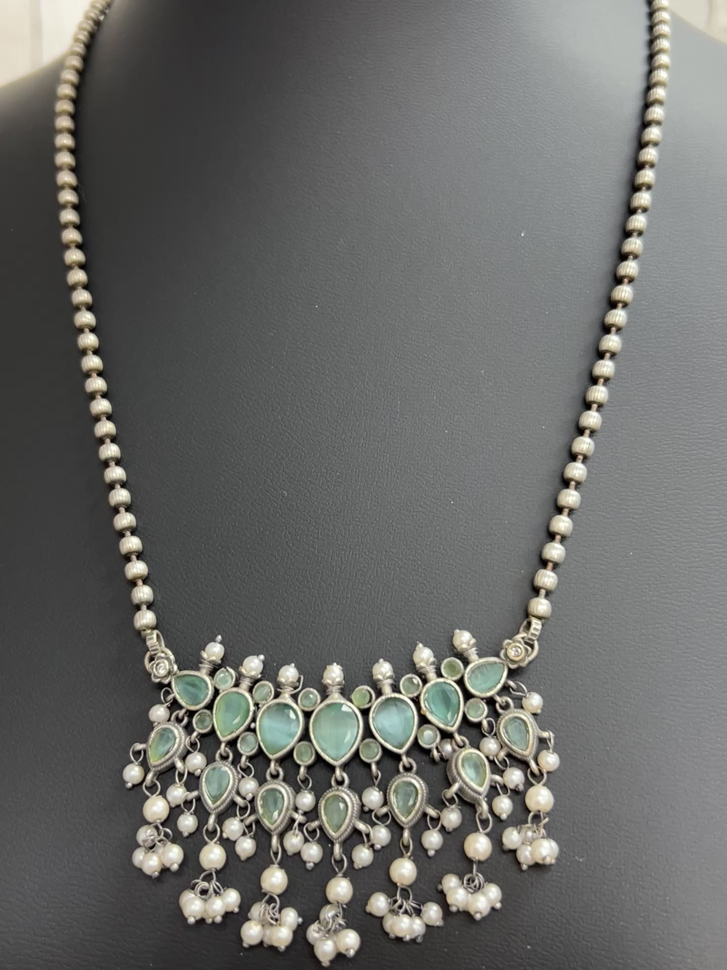 Oxidized necklace set