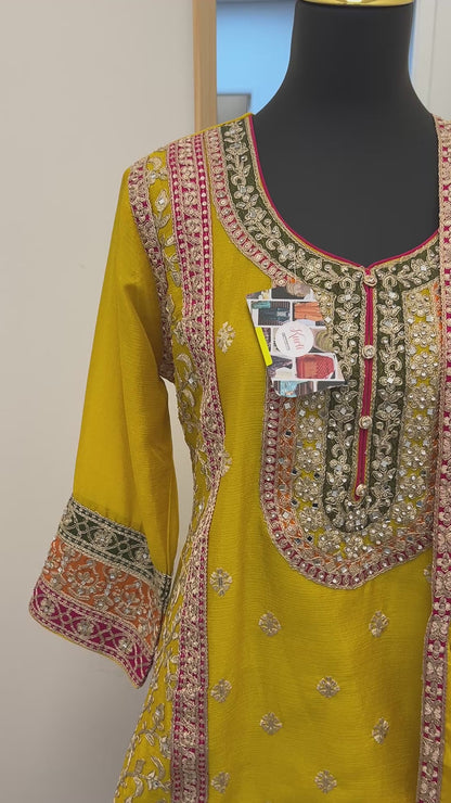 Heavy party wear sharara suit