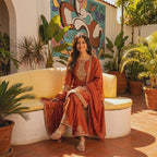 Chinon silk party wear salwar set