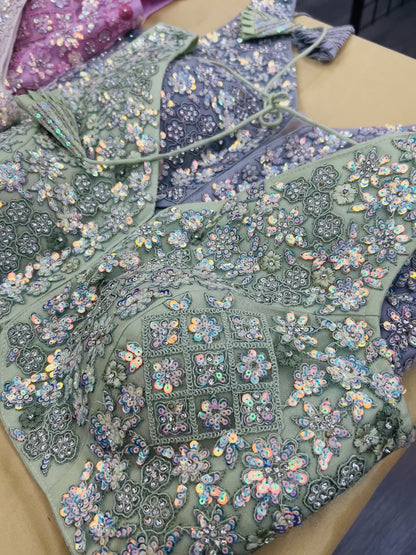 Heavy sequin work blouses