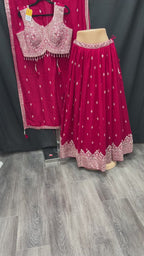 Dark pink lehenga Choli set