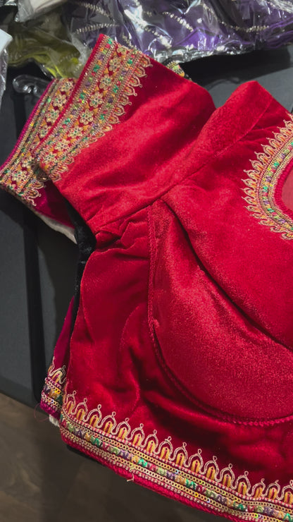 Velvet designer blouses