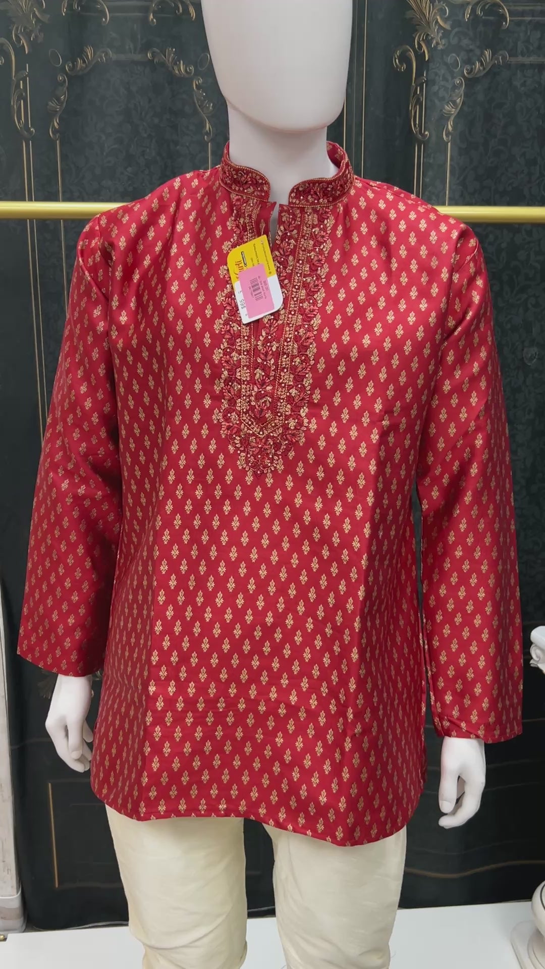 Silk short kurta for men