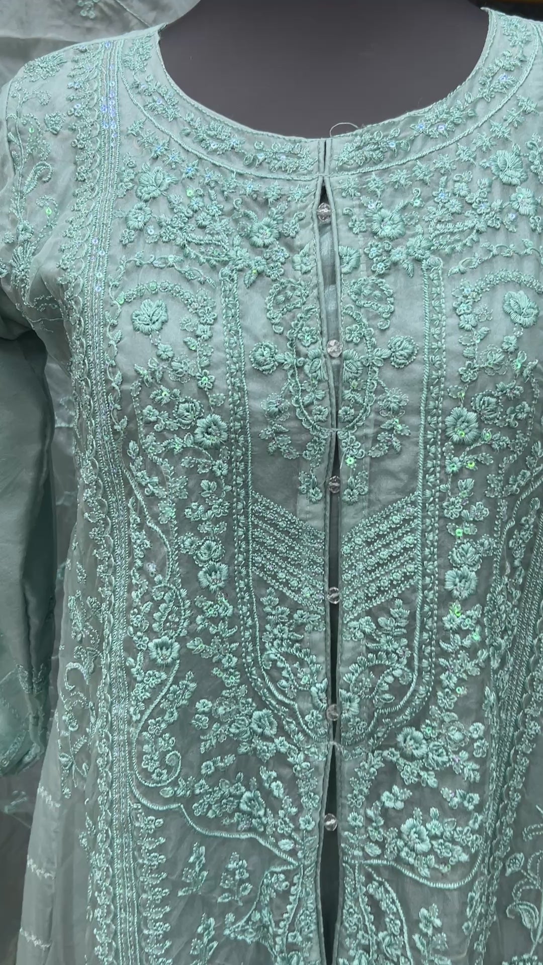 Anarkali suit : pastel blue