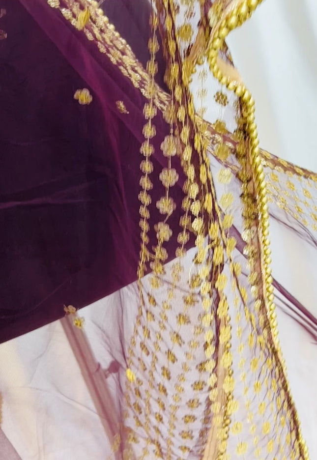 Wine Color : Net Dupatta