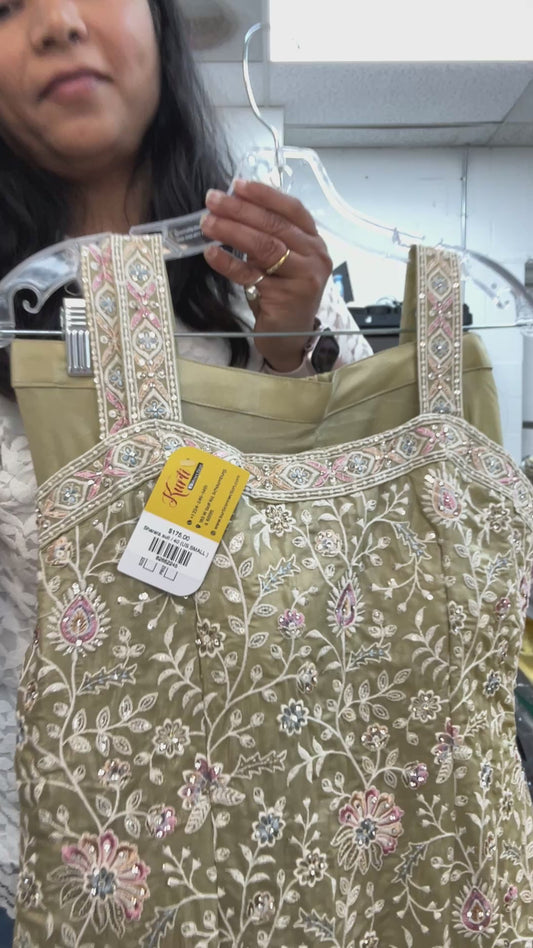 Chinon silk Sharara suit